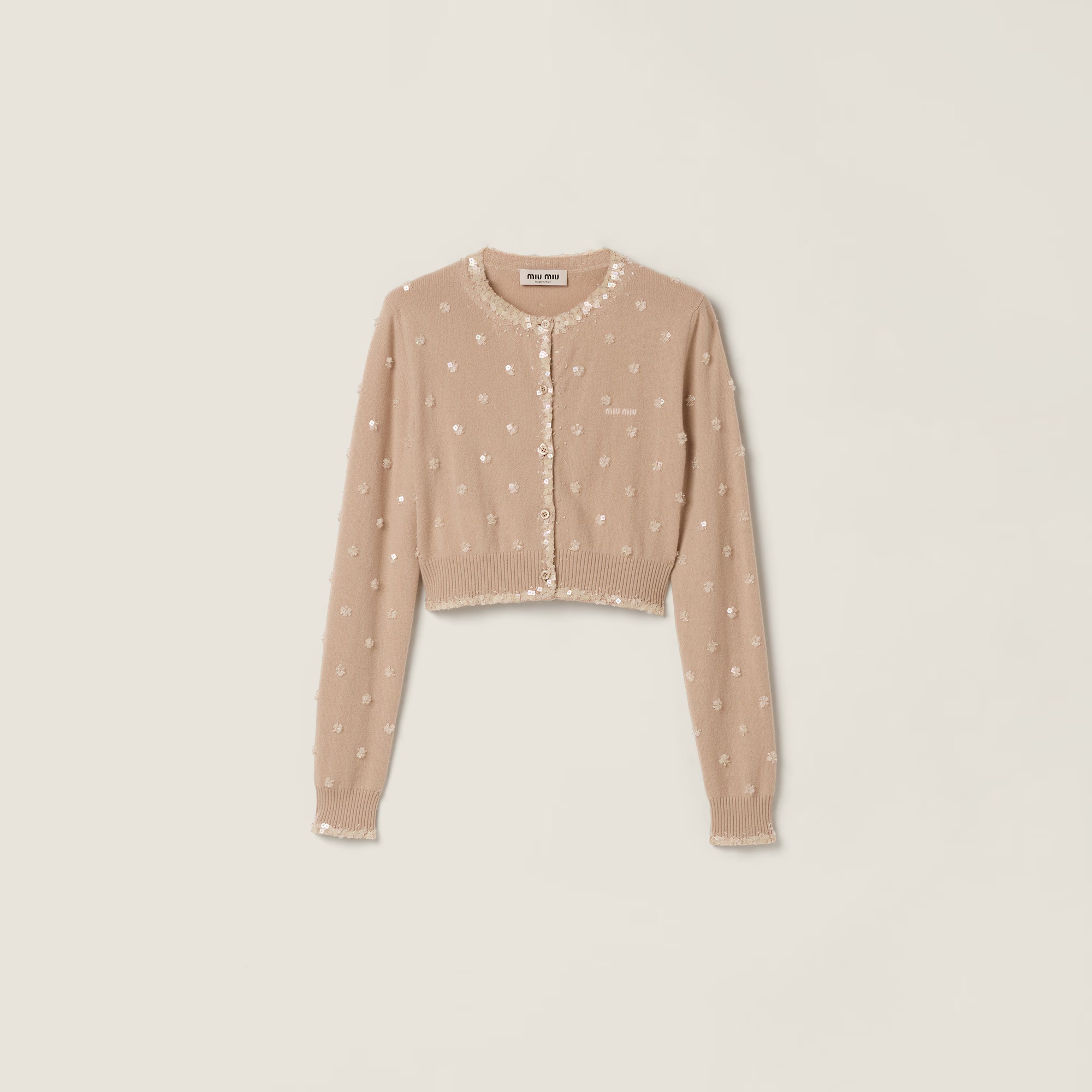 Embroidered Cashmere Cardigan